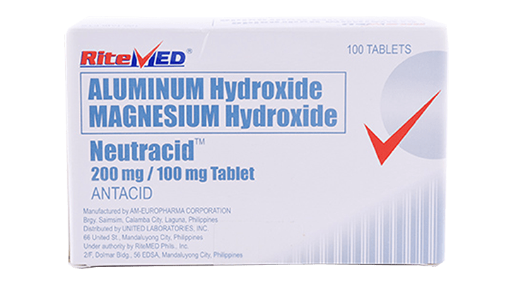 RM NEUTRACID 200 MG/100 MG TAB